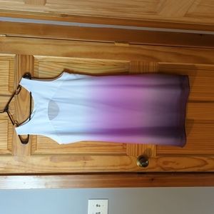 CHETTA B Purple ombre sheath dress 12